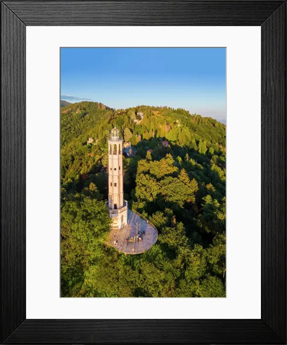 Framed Print : Aerial view of the Faro Voltiano (Volta Lighthouse) of Brunate overlooking Como and Como Lake in summer at sunset. Brunate, Province of Como, Lombardy, Italy, Europe Framed Print : Aerial view of the Faro Voltiano (Volta Lighthouse) of Brunate overlooking Como and Como Lake in summer at sunset. Brunate, Province of Como, Lombardy, Italy, Europe