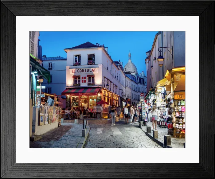 Framed Print : Le Consulat, Cafe Restaurant, Montmartre, Paris, Ile de France, France