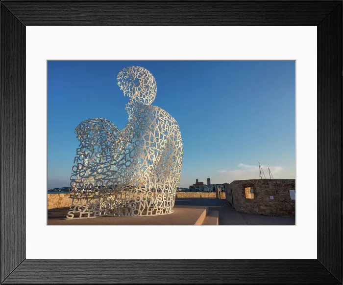 Framed Print : France, Provence, Cote d'Azur, region Alpes-Maritimes, Antibes town, sculpture near harbor Framed Print : France, Provence, Cote d'Azur, region Alpes-Maritimes, Antibes town, sculpture near harbor