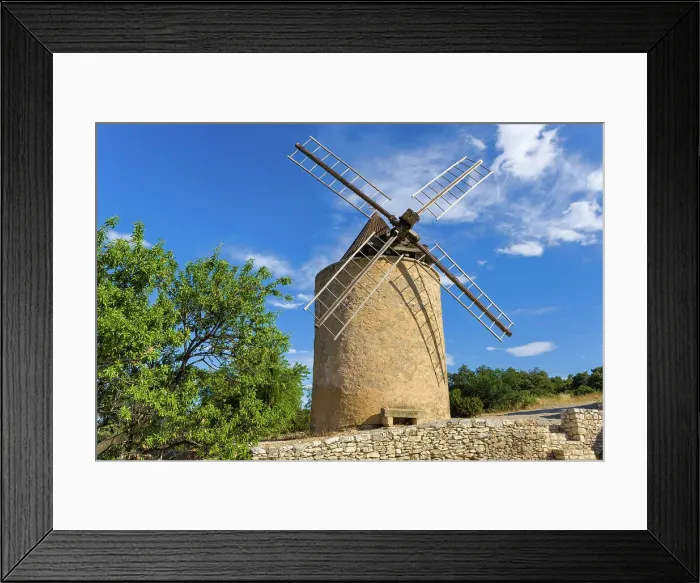 Framed Print : France, Provence, region Vaucluse, windmill near St-Saturnin-les-Apt town Framed Print : France, Provence, region Vaucluse, windmill near St-Saturnin-les-Apt town