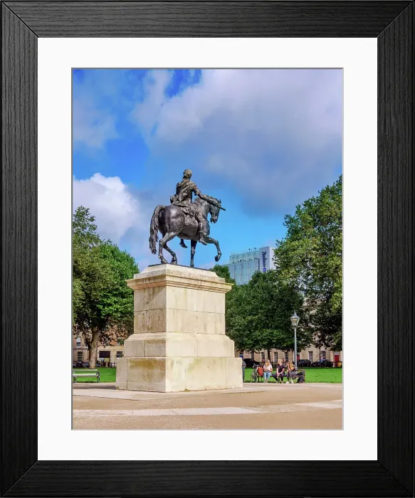 Framed Print : Equestrian Statue of William III, Queen Square, Bristol, England, United Kingdom Framed Print : Equestrian Statue of William III, Queen Square, Bristol, England, United Kingdom