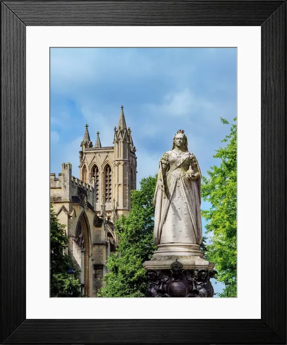 Framed Print : Statue of Queen Victoria and Cathedral Church of the Holy and Undivided Trinity, Bristol, England, United Kingdom Framed Print : Statue of Queen Victoria and Cathedral Church of the Holy and Undivided Trinity, Bristol, England, United Kingdom