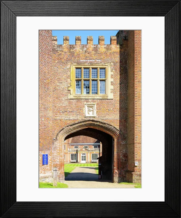 Framed Print : Lullingstone House, now known as Lullingstone Castle, as seen through the castle Gatehouse, Eynsford, Kent, England Framed Print : Lullingstone House, now known as Lullingstone Castle, as seen through the castle Gatehouse, Eynsford, Kent, England