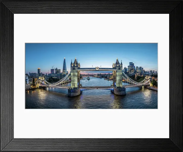 Framed Print : Aerial view of Tower Bridge, City of London, England, UK