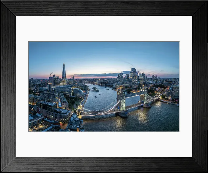 Framed Print : Aerial view of Tower Bridge, City of London, England, UK