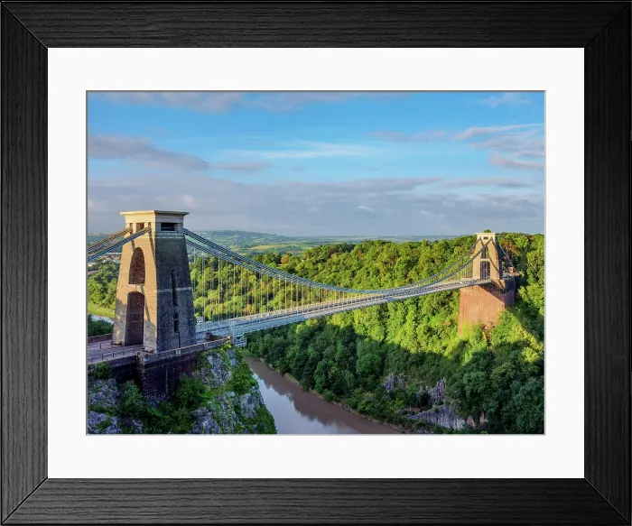 Framed Print : Clifton Suspension Bridge at sunrise, Bristol, England, United Kingdom Framed Print : Clifton Suspension Bridge at sunrise, Bristol, England, United Kingdom