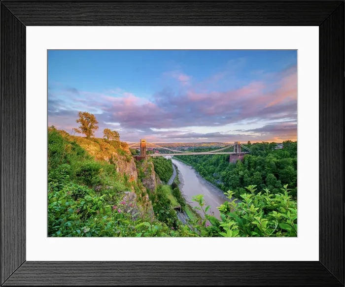 Framed Print : Clifton Suspension Bridge at sunset, Bristol, England, United Kingdom Framed Print : Clifton Suspension Bridge at sunset, Bristol, England, United Kingdom