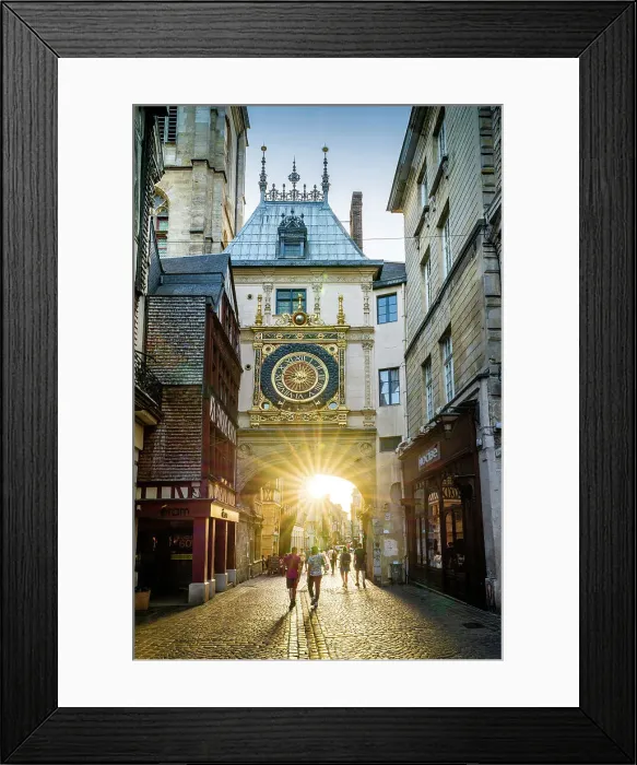 Framed Print : Gros Horloge, historic center Rouen, Seine-Maritime, Normandy, France Framed Print : Gros Horloge, historic center Rouen, Seine-Maritime, Normandy, France