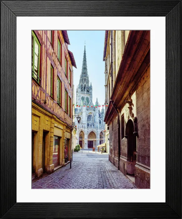 Framed Print : Church of Saint Maclou, Rouen, Seine-Maritime, Normandy, France
