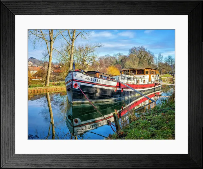 Framed Print : MS Niagara Cruise Ship, Fleurey sur Ouche, Cote D'Or, Burgundy, France Framed Print : MS Niagara Cruise Ship, Fleurey sur Ouche, Cote D'Or, Burgundy, France