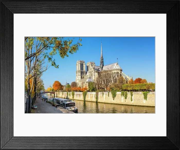 Framed Print : Notre Dame, Seine River Paris, France Framed Print : Notre Dame, Seine River Paris, France