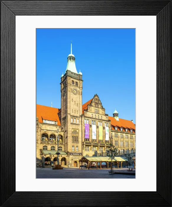 Framed Print : Neue Rathaus, Marktplatz, Chemnitz, Saxony, Germany Framed Print : Neue Rathaus, Marktplatz, Chemnitz, Saxony, Germany