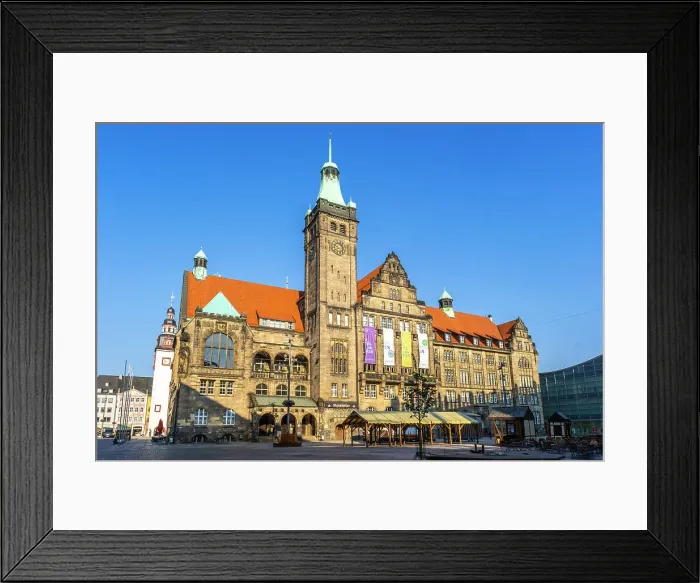 Framed Print : Neue Rathaus, Marktplatz, Chemnitz, Saxony, Germany Framed Print : Neue Rathaus, Marktplatz, Chemnitz, Saxony, Germany