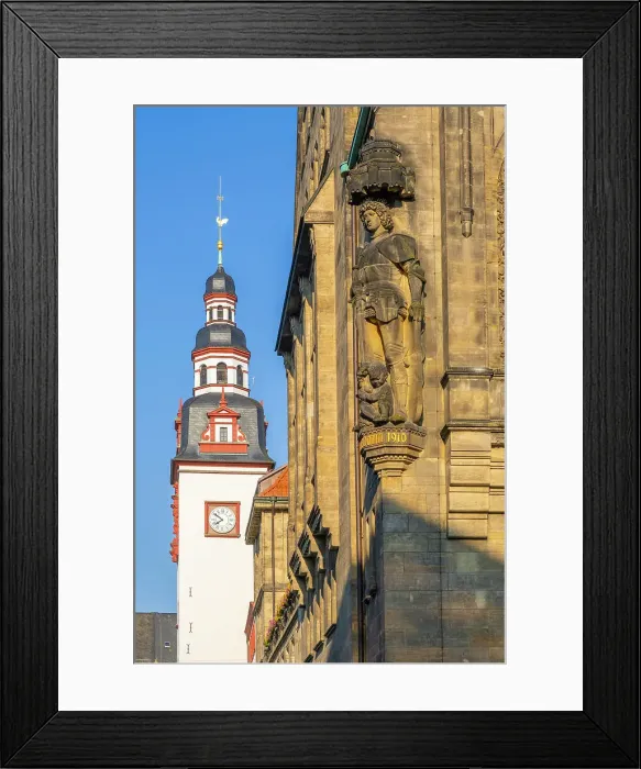 Framed Print : Altes Rathaus, Marktplatz, Chemnitz, Saxony, Germany