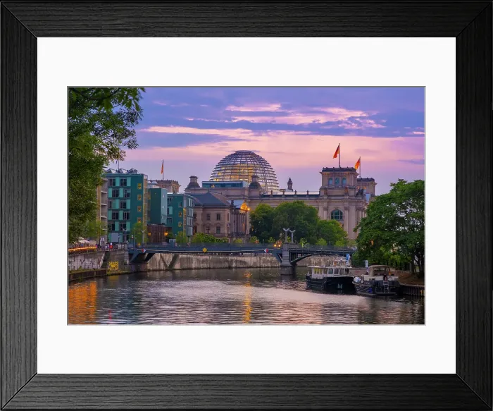 Framed Print : Reichstag, River Spree, Berlin, Germany