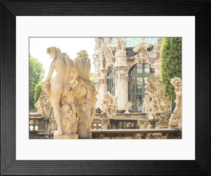 Framed Print : Carved stone figures, Zwinger Palace, Dresden, Saxony, Germany Framed Print : Carved stone figures, Zwinger Palace, Dresden, Saxony, Germany