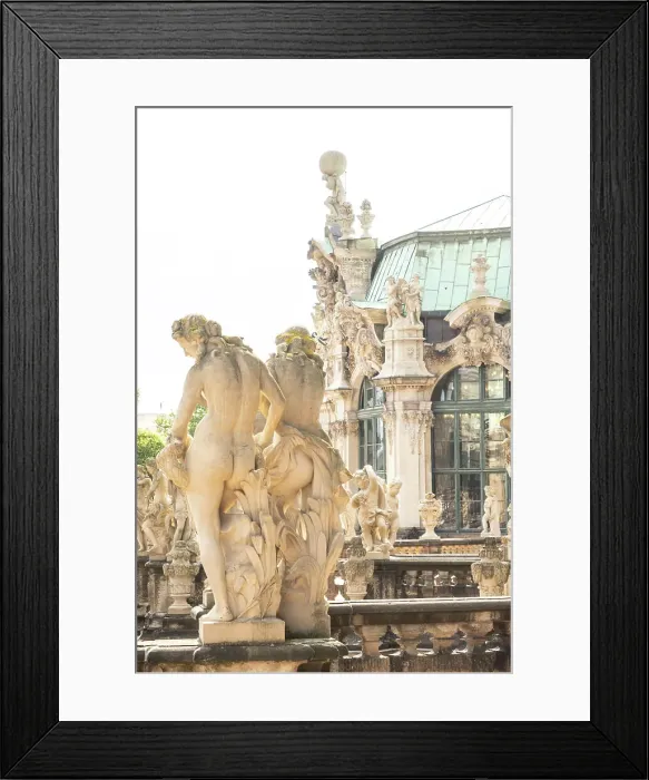 Framed Print : Carved stone figures, Zwinger Palace, Dresden, Saxony, Germany Framed Print : Carved stone figures, Zwinger Palace, Dresden, Saxony, Germany