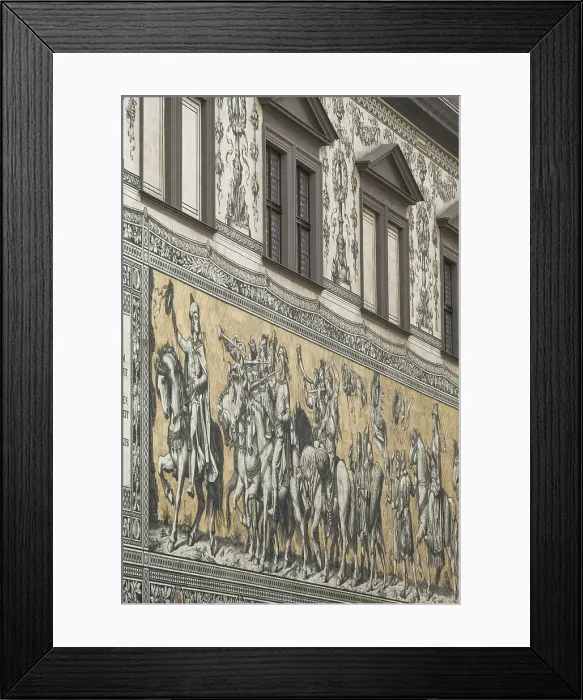Framed Print : Furstenzug (Procession of Princes), Residenzschloss (Dresden Castle), Dresden, Saxony, Germany