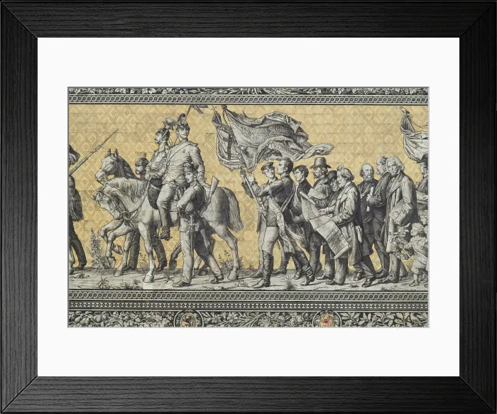Framed Print : Furstenzug (Procession of Princes), Residenzschloss (Dresden Castle), Dresden, Saxony, Germany