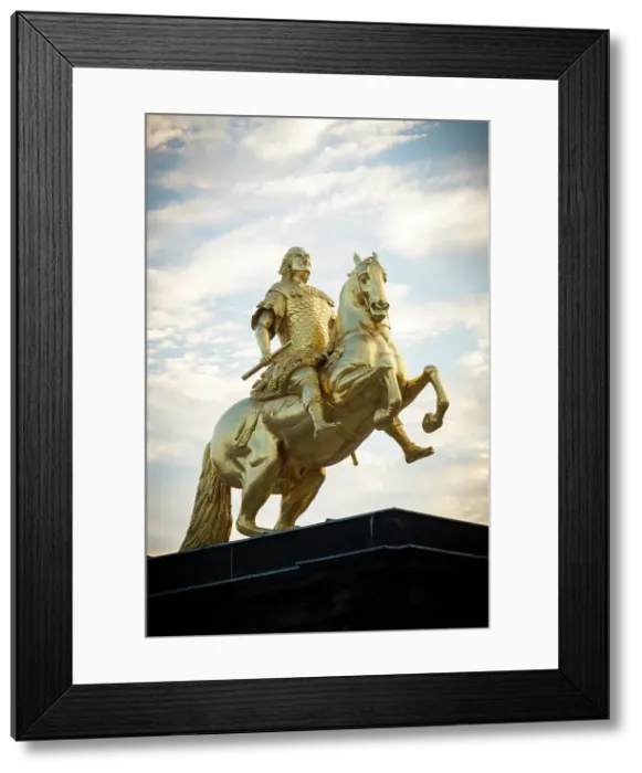 Framed Print : Golden Rider statue, Dresden, Saxony, Germany Framed Print : Golden Rider statue, Dresden, Saxony, Germany