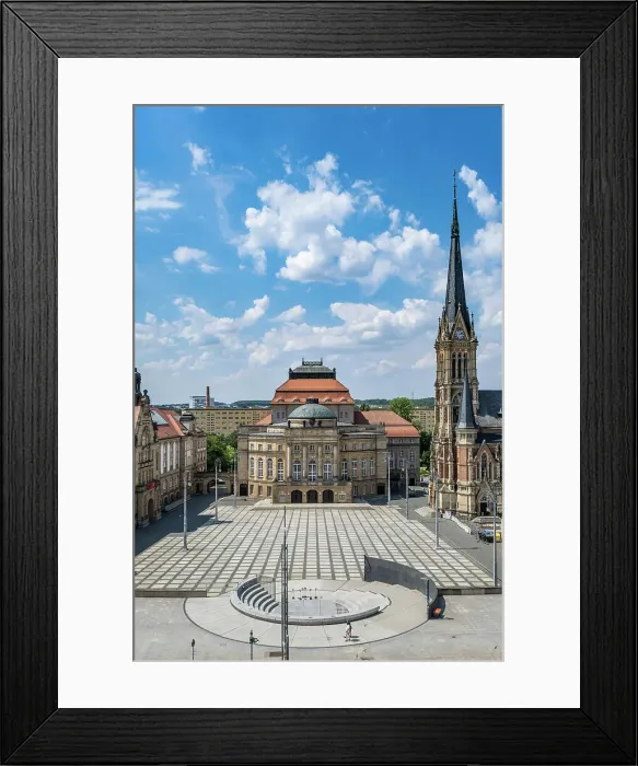 Framed Print : Opernhaus (Opera House), Theaterplatz, Chemnitz, Saxony, Germany