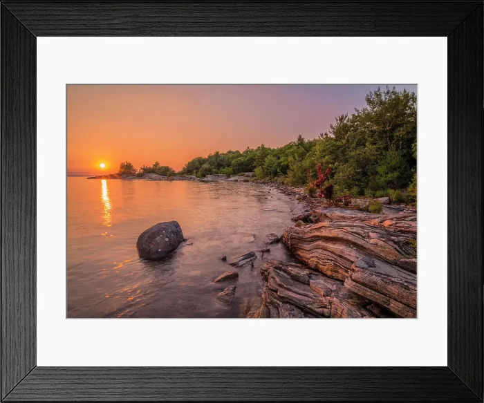 Framed Print : Late day light on the granite coast of Georgian Bay near Parry Sound, Ontario, Canada Framed Print : Late day light on the granite coast of Georgian Bay near Parry Sound, Ontario, Canada