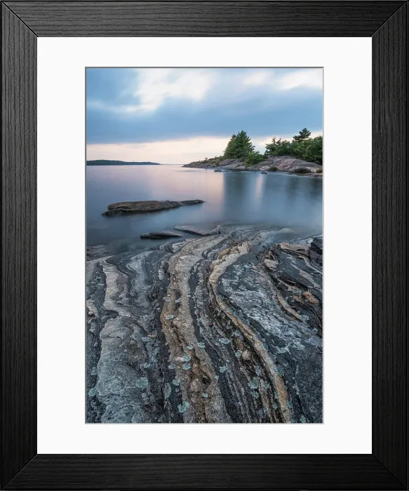 Framed Print : Late day light on the granite coast of Georgian Bay near Parry Sound, Ontario, Canada Framed Print : Late day light on the granite coast of Georgian Bay near Parry Sound, Ontario, Canada