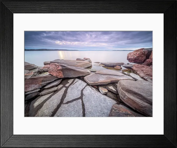 Framed Print : Late day light on the granite coast of Georgian Bay near Parry Sound, Ontario, Canada Framed Print : Late day light on the granite coast of Georgian Bay near Parry Sound, Ontario, Canada