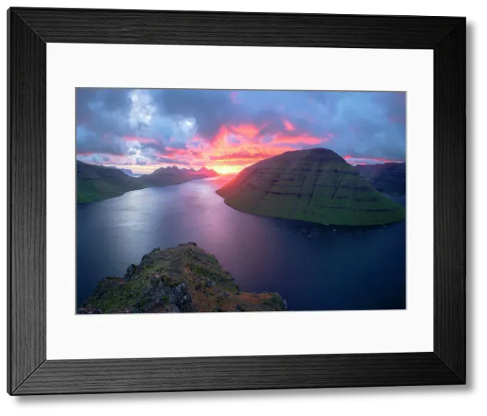 Framed Print : Kunoy island and Klakkur mountain, , Klaksvik, Bordoy island, Faroe Islands Framed Print : Kunoy island and Klakkur mountain, , Klaksvik, Bordoy island, Faroe Islands