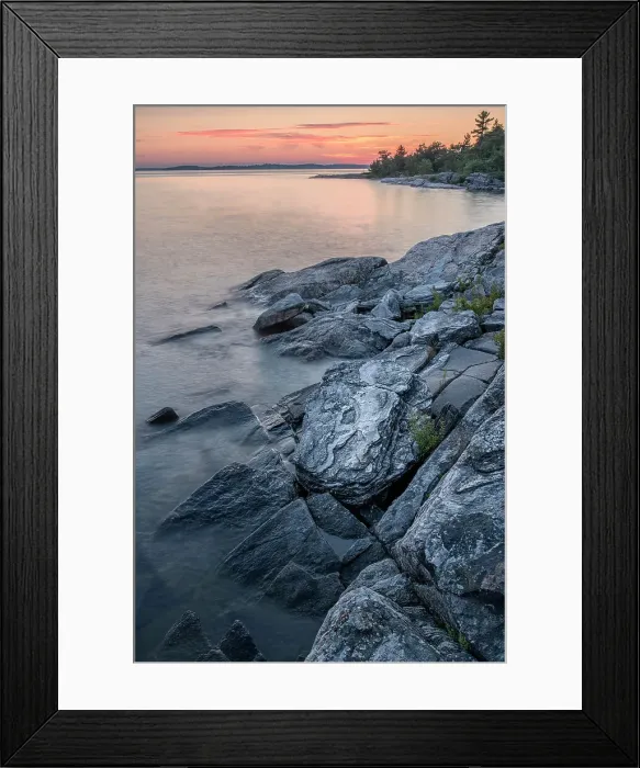 Framed Print : Late day light on the granite coast of Georgian Bay near Parry Sound, Ontario, Canada Framed Print : Late day light on the granite coast of Georgian Bay near Parry Sound, Ontario, Canada