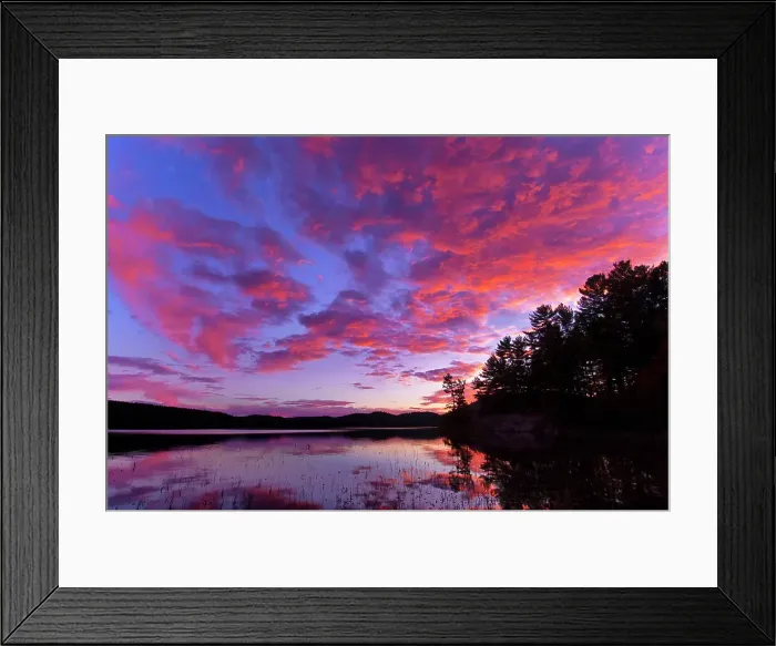 Framed Print : Sunset on Grand Lake in Algonquin Provincial Park, Ontario, Canada Framed Print : Sunset on Grand Lake in Algonquin Provincial Park, Ontario, Canada