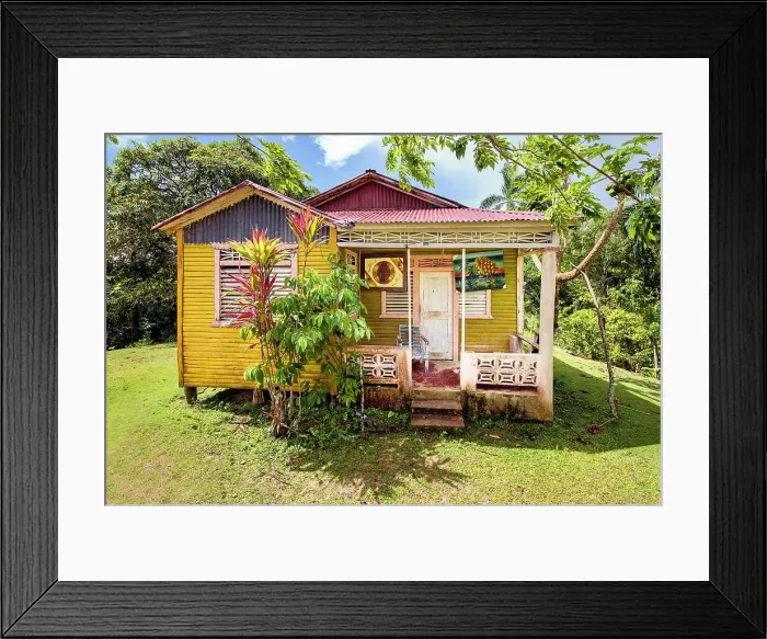 Framed Print : Tropical Home, near Las Terrenas, Dominican Republic Framed Print : Tropical Home, near Las Terrenas, Dominican Republic