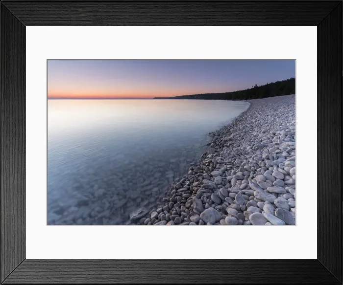 Framed Print : Daybreak at Halfway Log Dump on Georgian Bay along the Niagara Escarpment on the Bruce Peninsula, Tobermory, Ontario, Canada Framed Print : Daybreak at Halfway Log Dump on Georgian Bay along the Niagara Escarpment on the Bruce Peninsula, Tobermory, Ontario, Canada