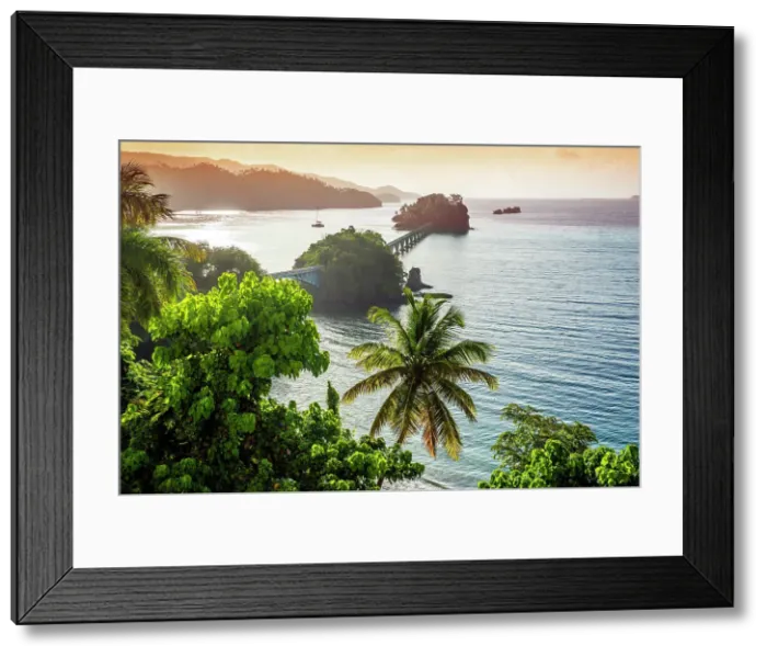 Framed Print : Bridge to Nowhere, Town of Samana, sunrise Dominican Republic Framed Print : Bridge to Nowhere, Town of Samana, sunrise Dominican Republic