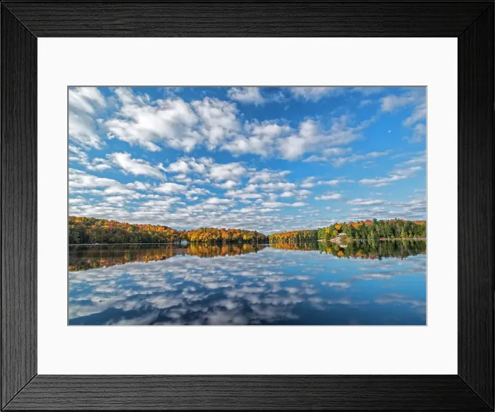 Framed Print : Horseshoe Lake in Autumn, Muskoka, Ontario, Canada