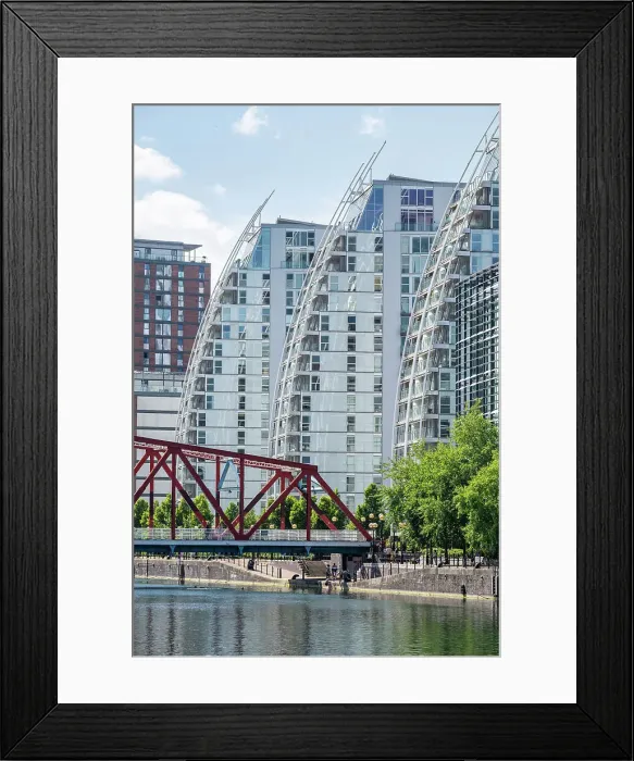 Framed Print : Old Swing Bridge, Erie Basin, Salford Quays, Manchester, Lancashire, England, United Kingdom, Europe