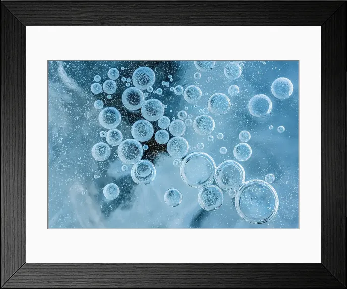 Framed Print : Bubles in frozen surface of Georgian Bay, Parry Sound, Ontario, Canada Framed Print : Bubles in frozen surface of Georgian Bay, Parry Sound, Ontario, Canada