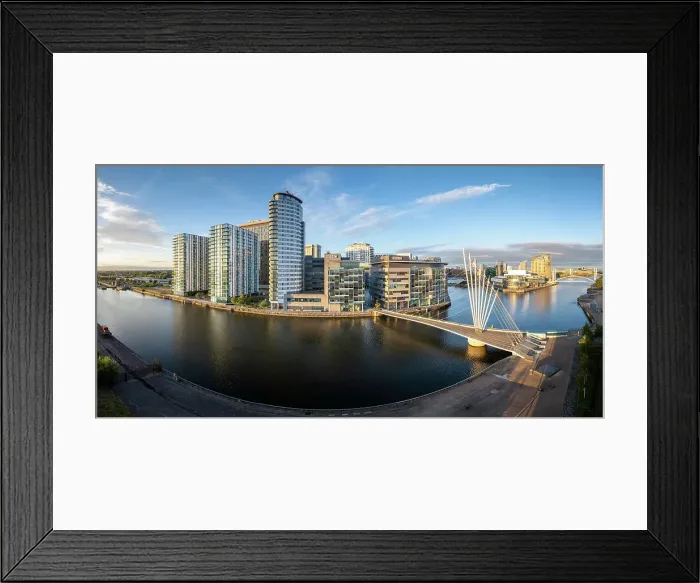 Framed Print : Media City, Salford Quays, Manchester, Lancashire, England, United Kingdom, Europe