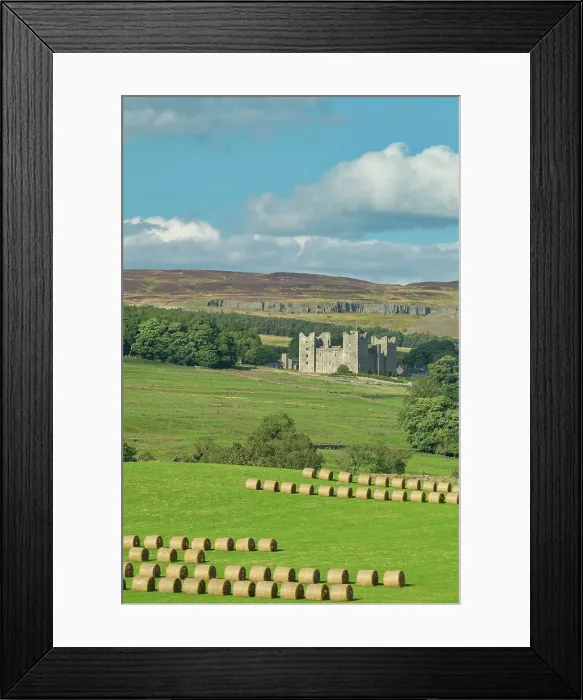 Framed Print : Bolton Castle & Stawbales, Wensleydale, Yorkshire Dales National Park, England
