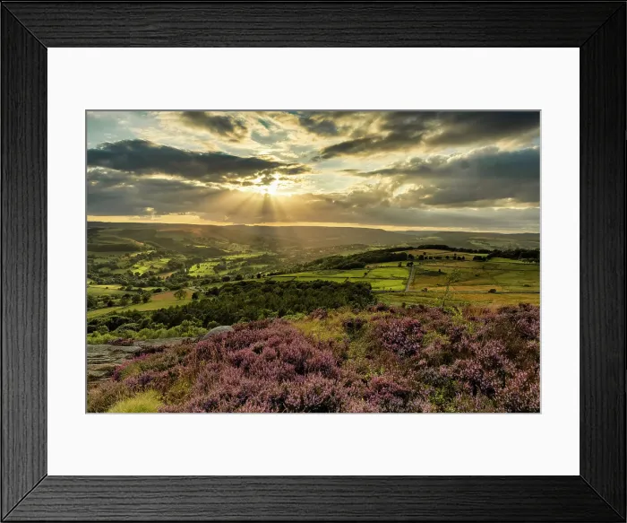 Framed Print : Millstone Edge at Sunset, Peak District National Park, Derbyshire, England Framed Print : Millstone Edge at Sunset, Peak District National Park, Derbyshire, England