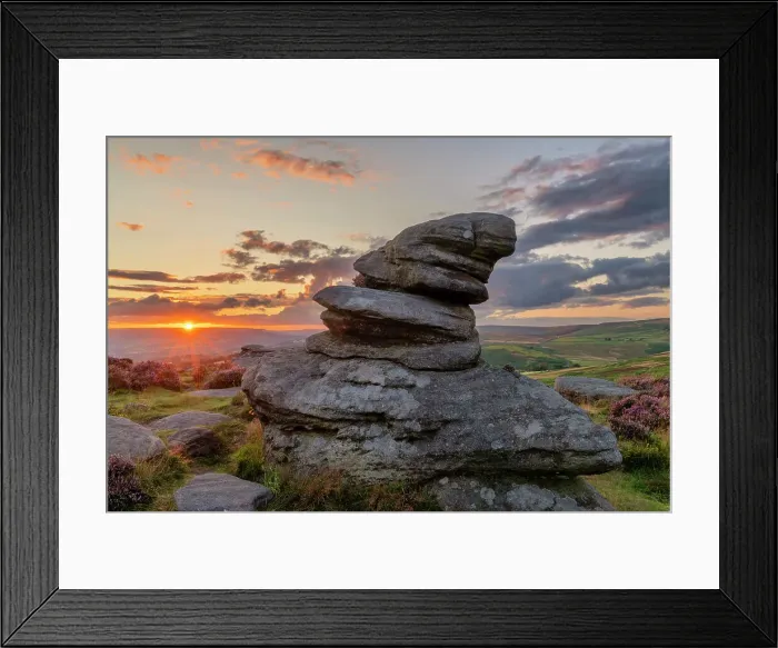 Framed Print : Millstone Edge at Sunset, Peak District National Park, Derbyshire, England Framed Print : Millstone Edge at Sunset, Peak District National Park, Derbyshire, England