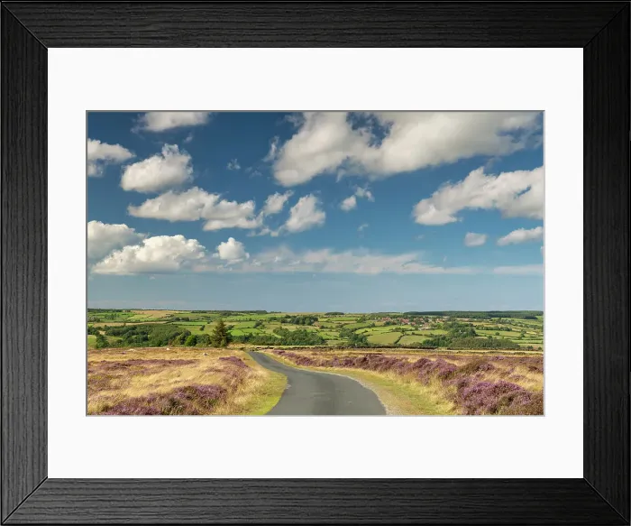 Framed Print : Road Through Moors, North Yorkshire Moors National Park, Yorkshire, England Framed Print : Road Through Moors, North Yorkshire Moors National Park, Yorkshire, England