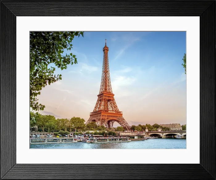 Framed Print : View of Eiffel Tower and Seine River, Invalides, Paris, Ile de France, France Framed Print : View of Eiffel Tower and Seine River, Invalides, Paris, Ile de France, France