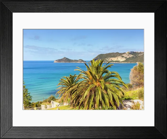Framed Print : Bay of Agios Georgios, Corfu Island, Ionian Islands, Ionian Sea, Greece