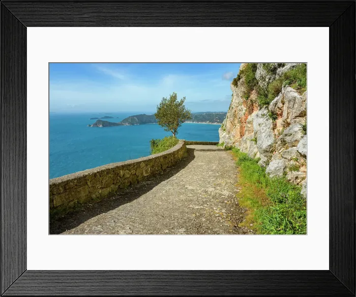 Framed Print : Gaidouro-monopati - The Donkey path, hiking trail between Agios Georgios and Kirini, Corfu, Ionian Islands, Greece Framed Print : Gaidouro-monopati - The Donkey path, hiking trail between Agios Georgios and Kirini, Corfu, Ionian Islands, Greece