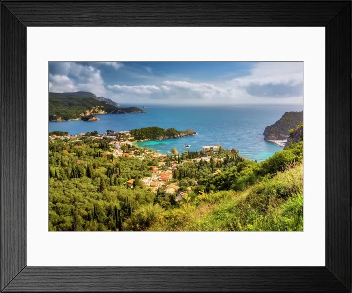 Framed Print : Bay of Paleokastritsa, Corfu Island, Ionian Islands, Greece