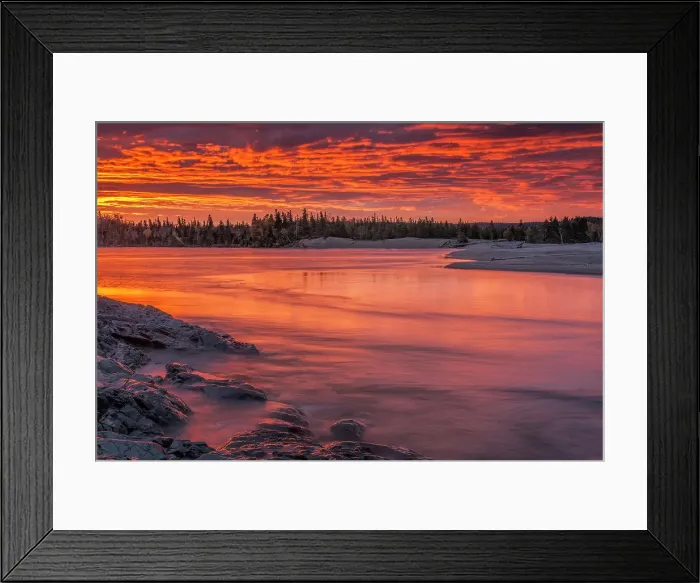 Framed Print : Daybreak on the Michipicoten River near Wawa, Ontario, Canada Framed Print : Daybreak on the Michipicoten River near Wawa, Ontario, Canada
