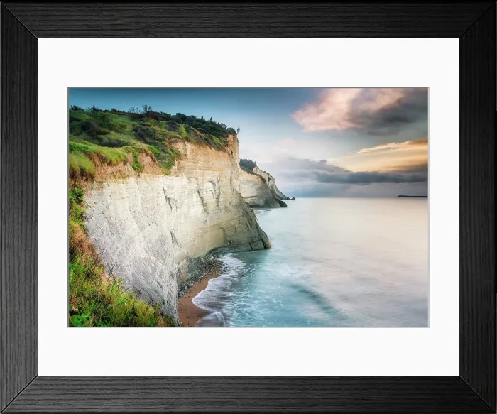 Framed Print : Rocky cliffs at Loggas Beach, Corfu, Ionian Islands, Greece Framed Print : Rocky cliffs at Loggas Beach, Corfu, Ionian Islands, Greece