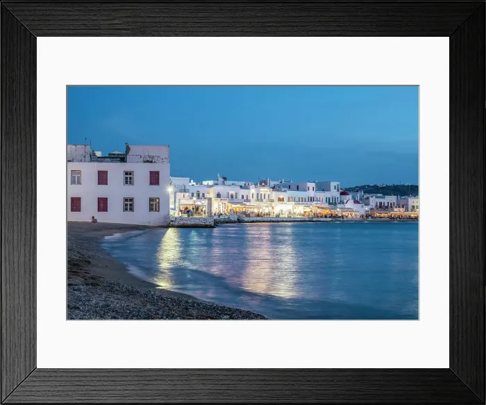 Framed Print : Little Venice at twilight, Chora (Mykonos Town), Mykonos Island, Cyclades, Greece Framed Print : Little Venice at twilight, Chora (Mykonos Town), Mykonos Island, Cyclades, Greece