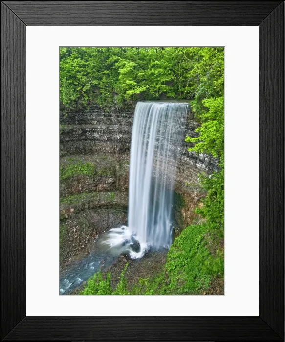 Framed Print : Tews Falls on Logie's Creek on the Niagara Escarpment, Hamilton, Ontario, Canada Framed Print : Tews Falls on Logie's Creek on the Niagara Escarpment, Hamilton, Ontario, Canada